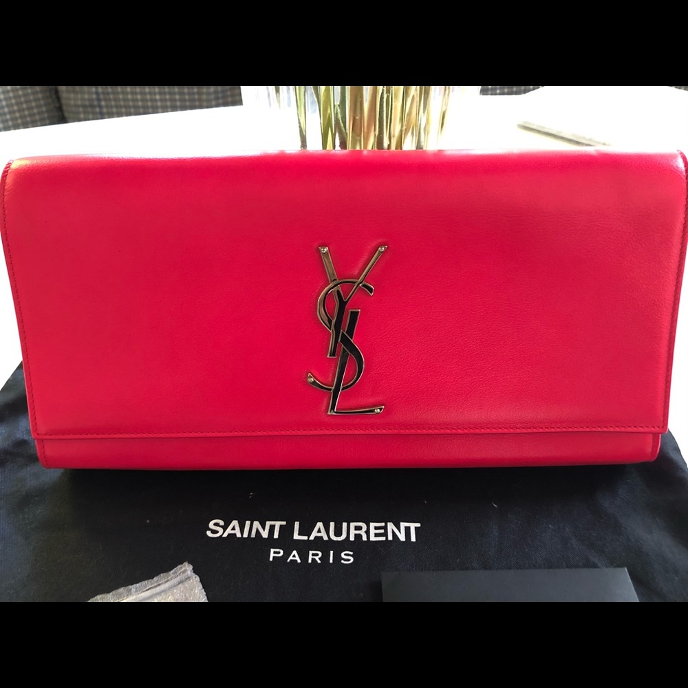 YSL SAINT LAURENT Monogram Cassandre Clutch Bag